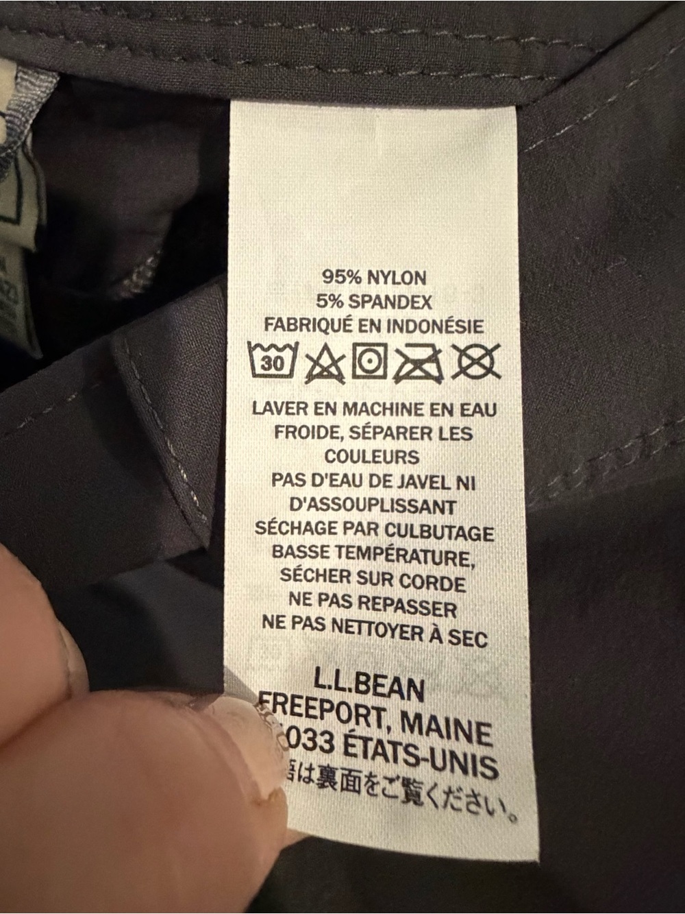 LL Bean Men’s Convertible Zip-Off Hiking Outdoor Pants Size 40/32 Nylon Spandex - Picture 10 of 10